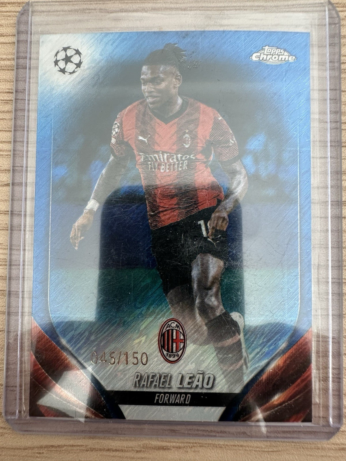 Rafael Leao 45/150 Topps Chrome UCL 2024