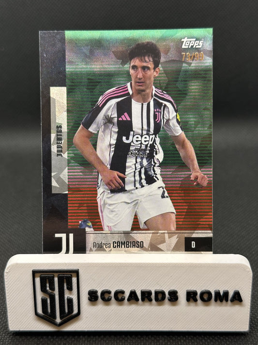 Andrea Cambiaso /99 Cracked Ice Topps Team Set Juventus 2025/26