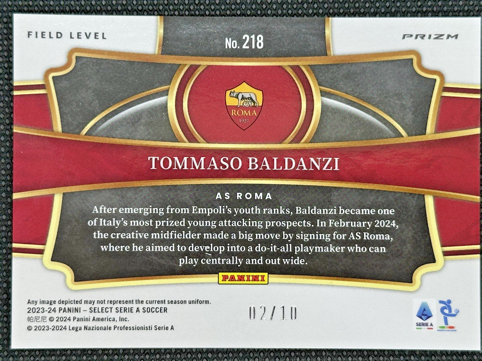 Tommaso Baldanzi /10 Panini Select Serie A 2023/24