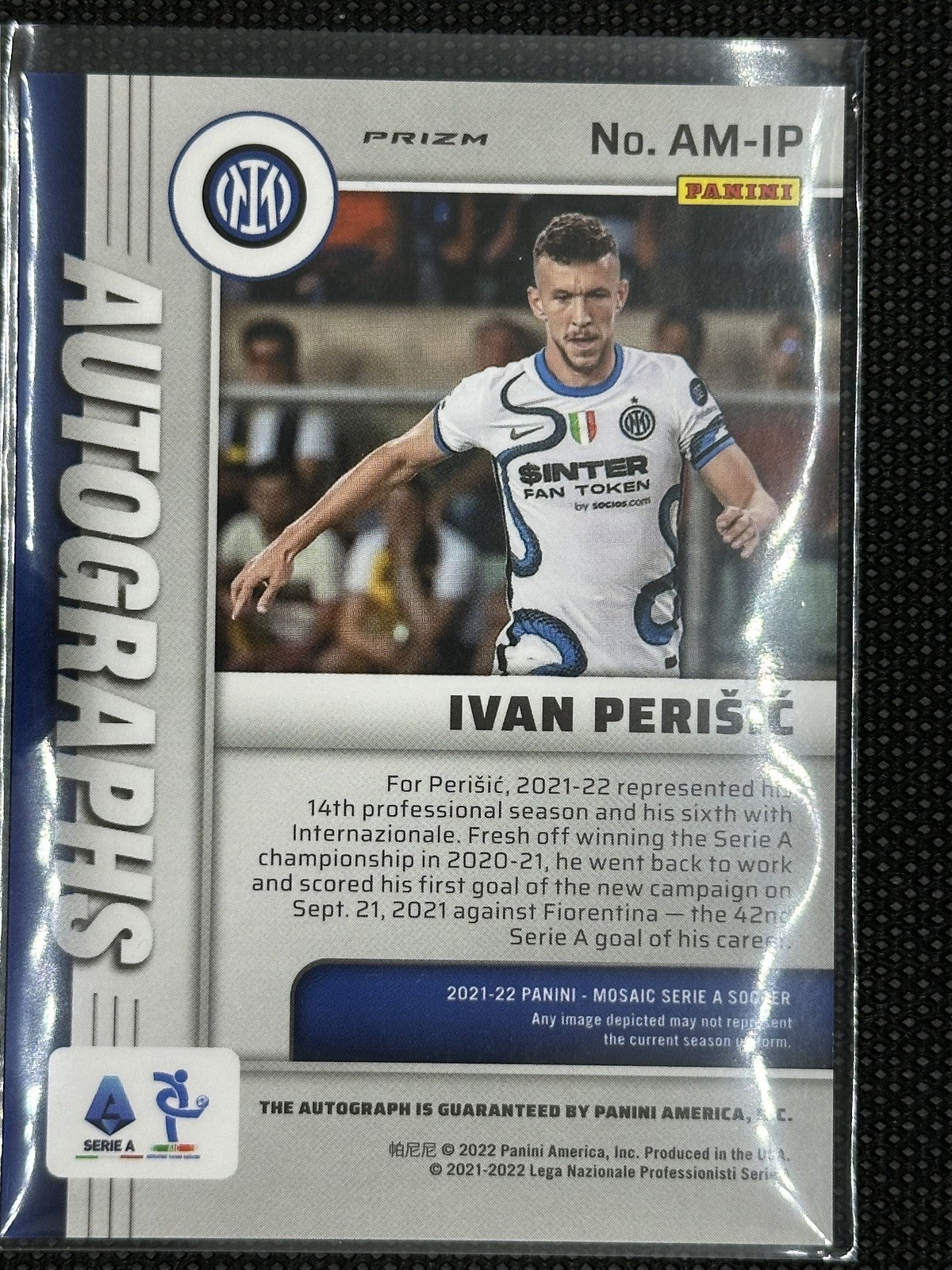 Ivan Perišić Autograph Panini Mosaic Serie A 2021-22 F.C. Internazionale