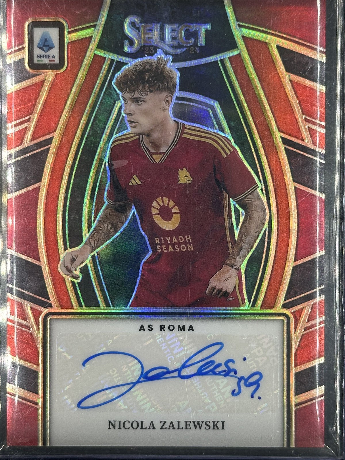 Nicola Zalewski Autograph AS Roma Panini Select Serie A 2023-24