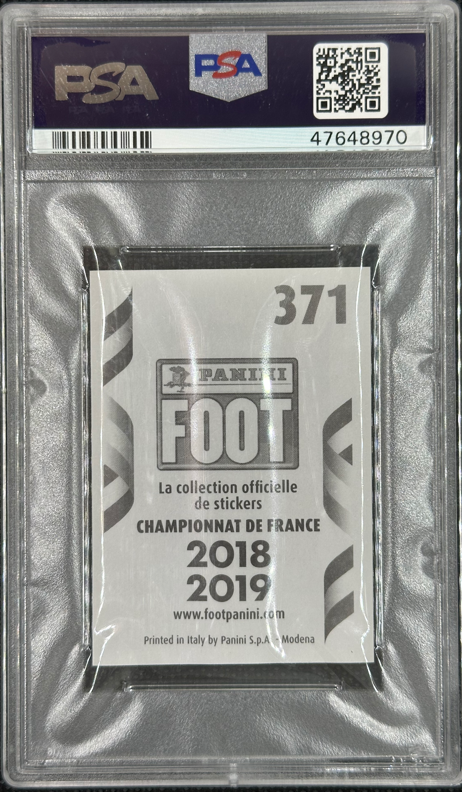 Timothy Weah 2018/19 Panini Foot Sticker PSA 9 MINT