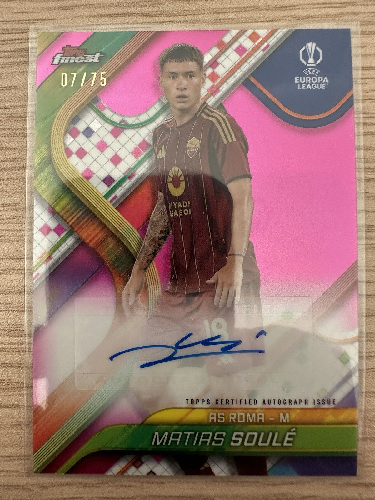 Matias Soule 07/75 Autograph Topps Finest UEL 2025