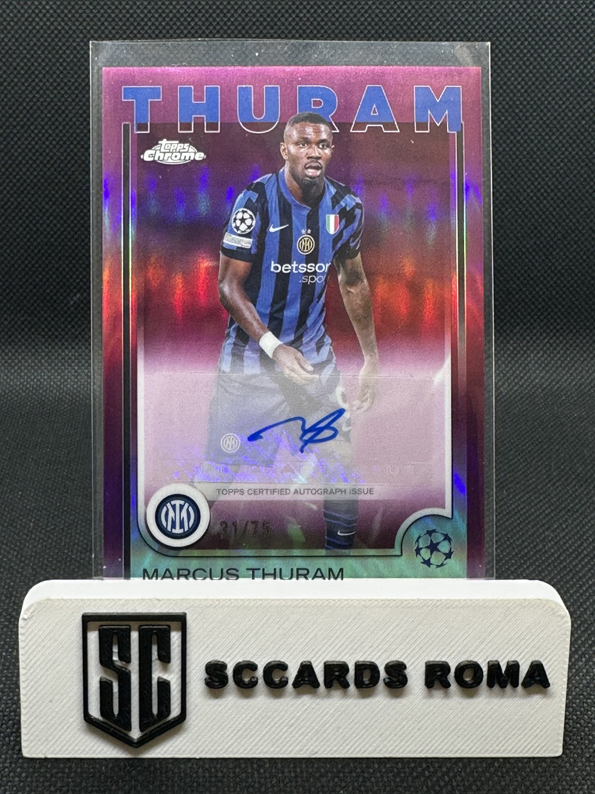 Marcus Thuram Auto /75 Topps Chrome UCC 2024/25 Inter