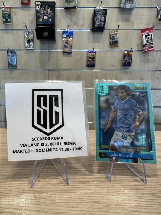 Luka Romero Rookie Aqua Refractor Topps Merlin UEL 2022