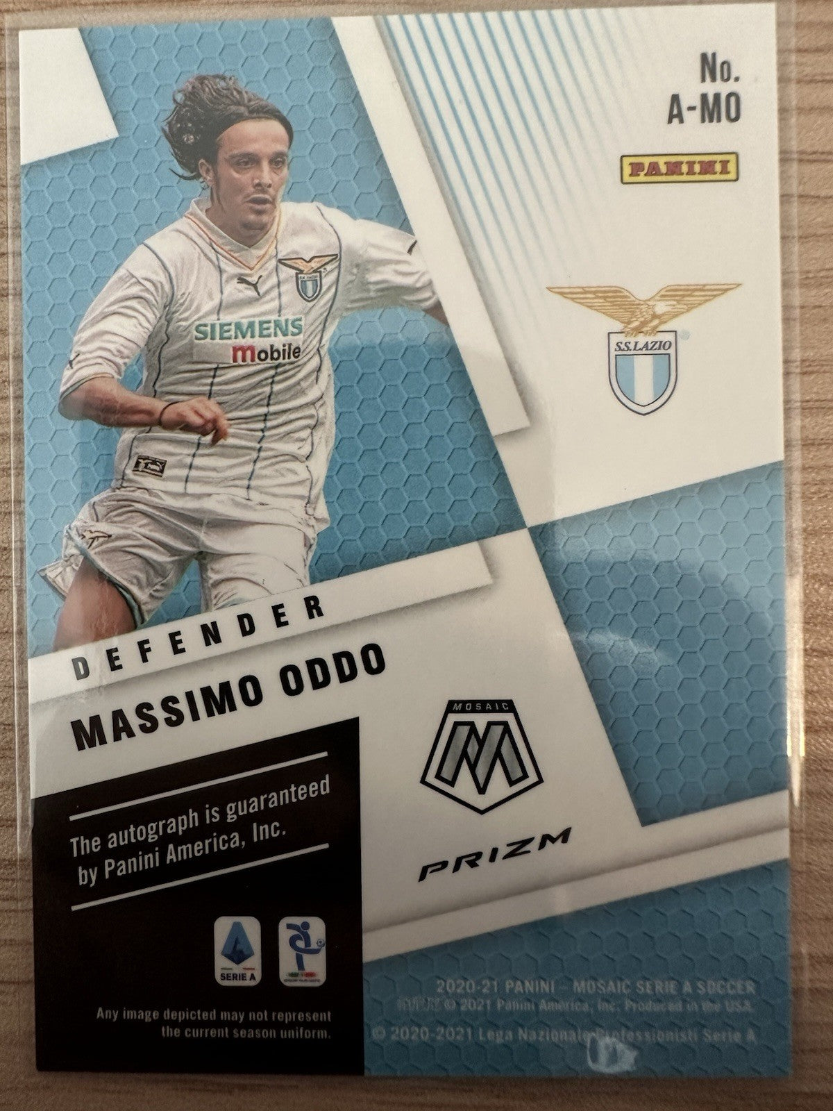 Massimo Oddo Autograph Red Mosaic Serie A 2020/21