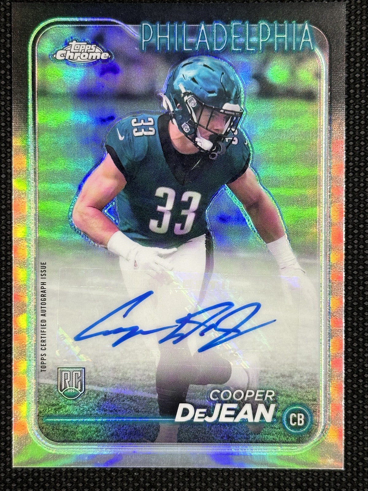 Cooper DeJean Rookie Autograph Topps Chrome Football 2024