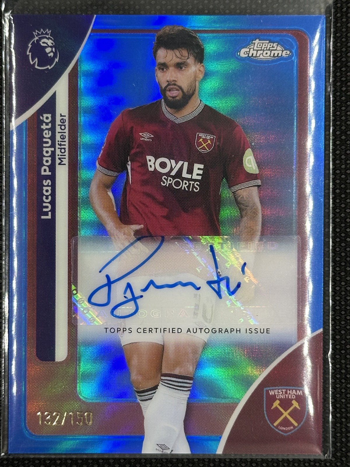 Lucas Paquetà Autograph /150 Topps Chrome Premier League 2026