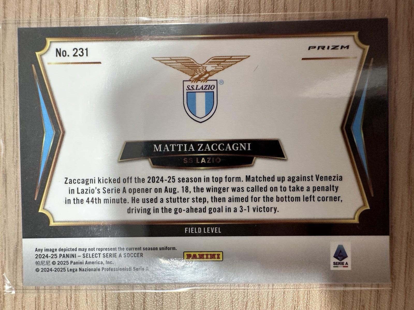Mattia Zaccagni Zebra Panini Select Serie A 2024/25
