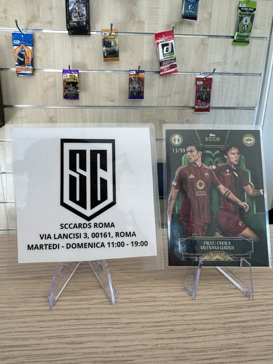 Paulo Dybala & Valentina Giacinti 13/99 One Club Green Topps Devo UCC 2024/25
