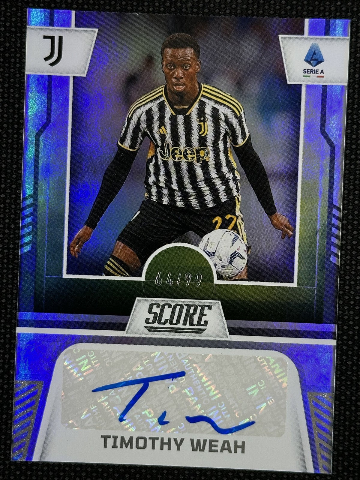 Timothy Weah Autograph /99 Panini Score 2023-24
