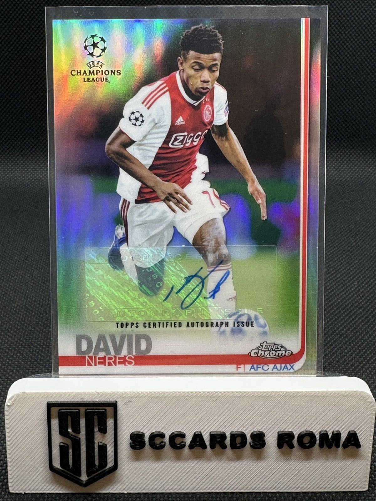 David Neres Autograph Topps Chrome UEFA Champions League 2019