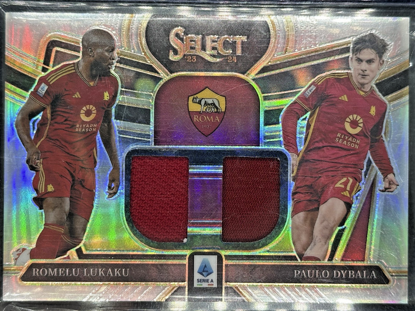 Paulo Dybala Romelu Lukaku Memorabilia AS Roma Panini Select Serie A 2023-24