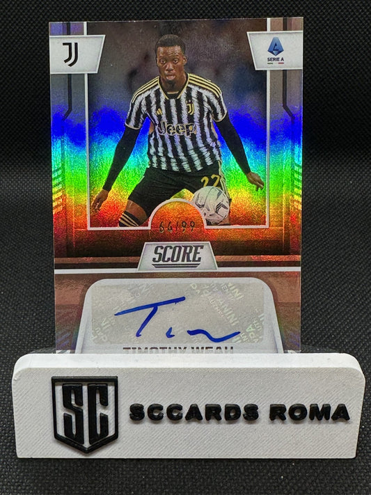 Timothy Weah Autograph /99 Panini Score 2023-24