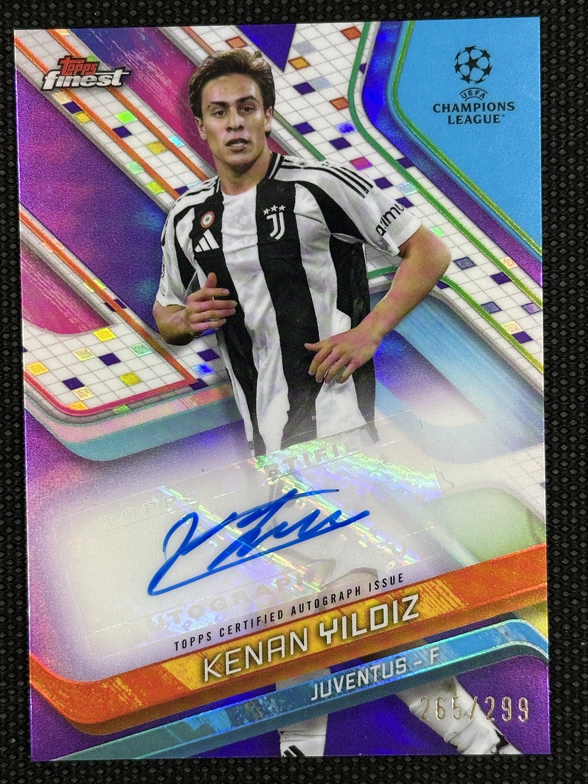 Kenan Yildiz Juventus Topps Finest Auto signature /299 2024/25
