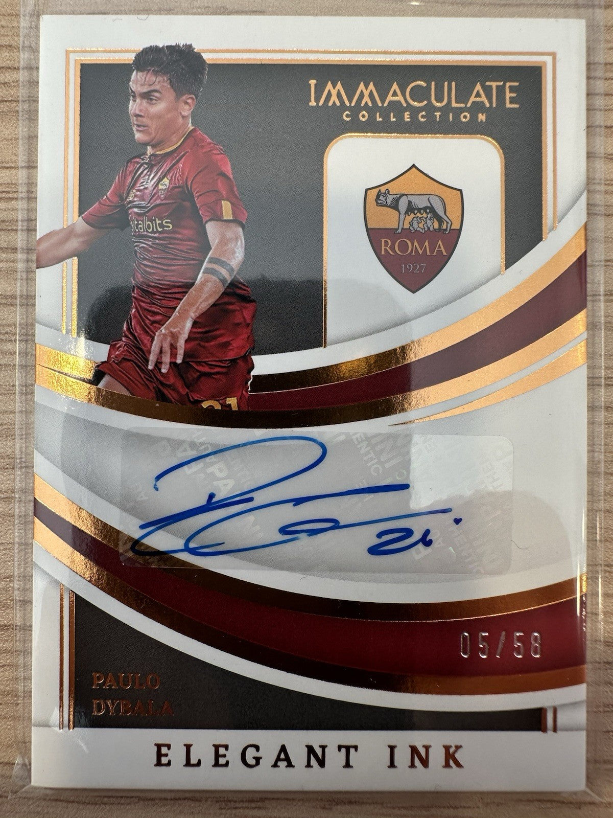 Paulo Dybala Autograph /58 Elegant Ink Immaculate Collection 2022/23