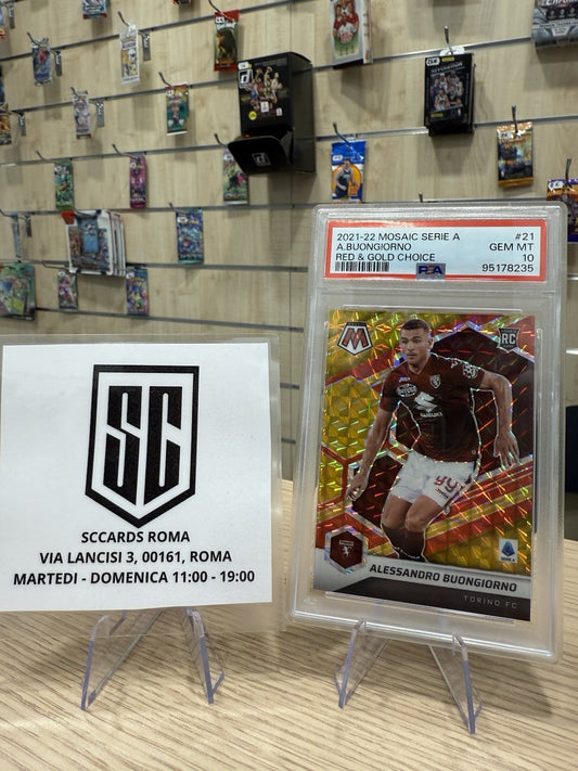 Alessandro Buongiorno Rookie /10 Red e Gold Psa 10 Napoli