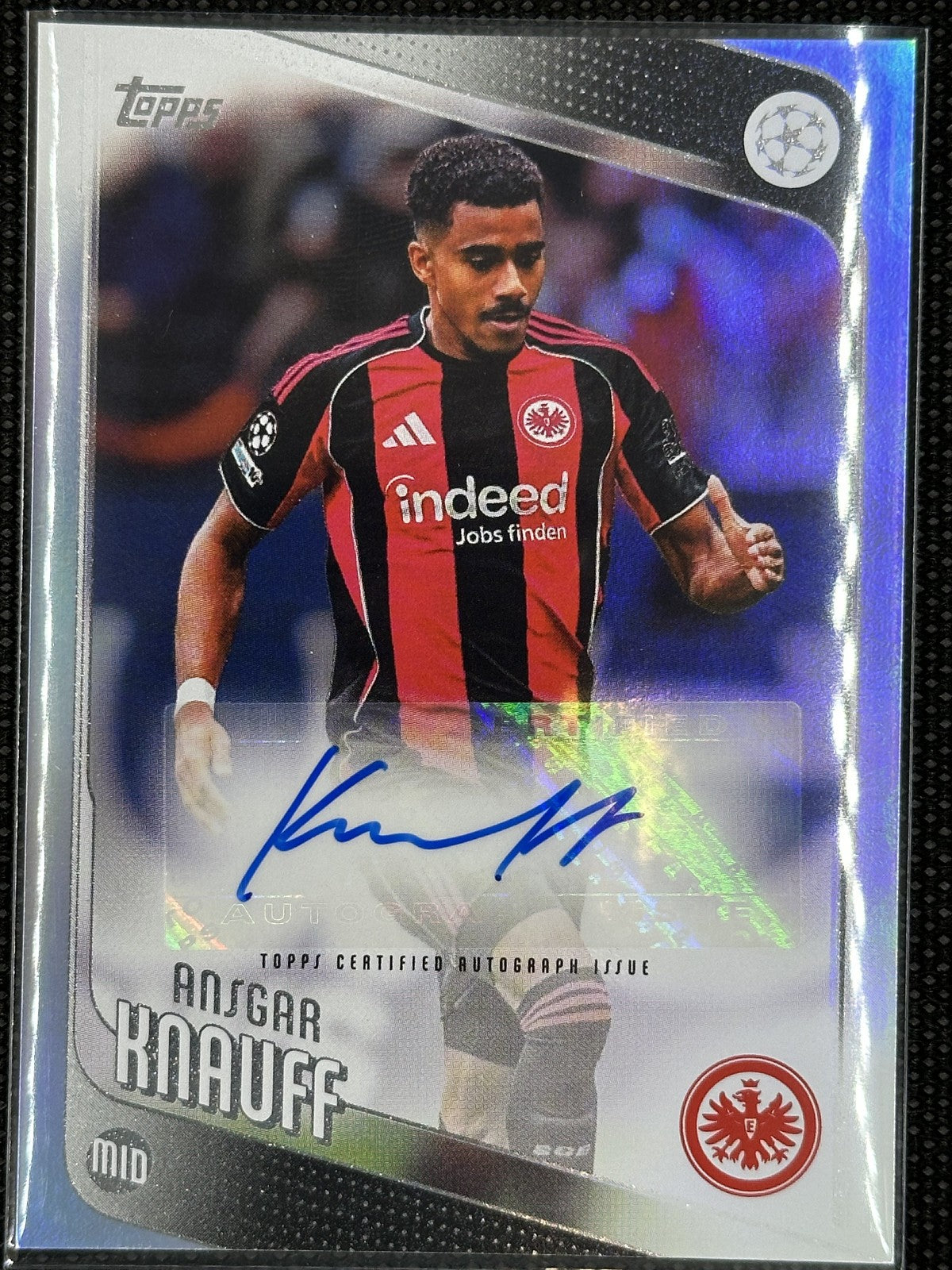 Ansgar Knauff Autograph Topps UEFA Club Competition 2025/26