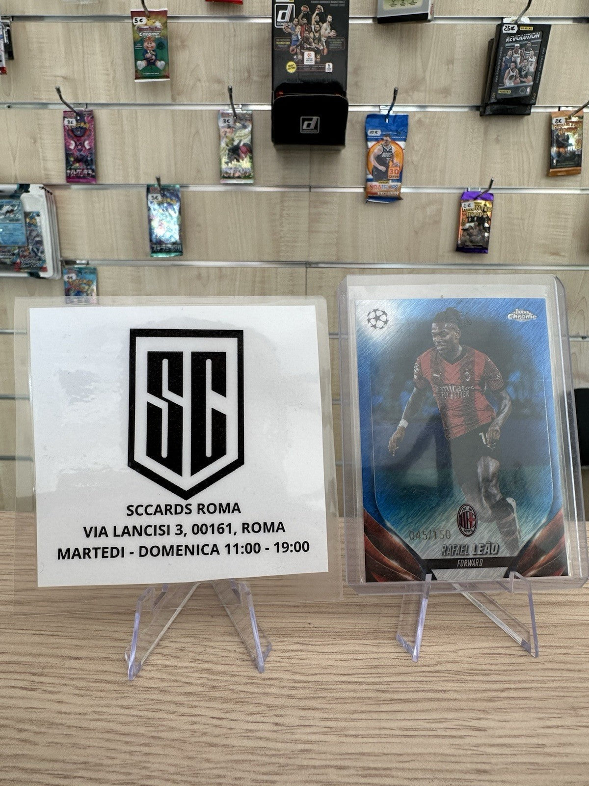 Rafael Leao 45/150 Topps Chrome UCL 2024