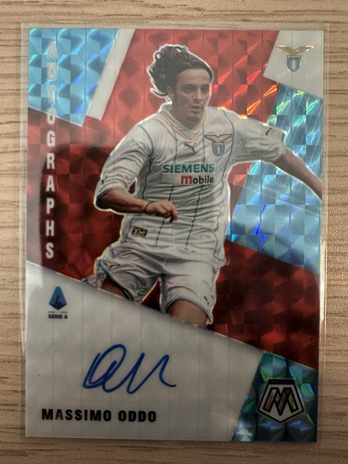 Massimo Oddo Autograph Red Mosaic Serie A 2020/21
