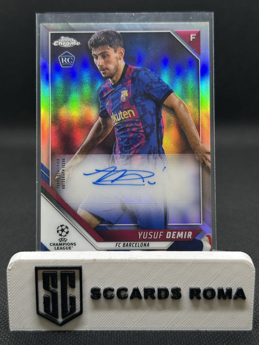 Yusuf Demir Autograph Rookie Topps UEFA Champions League 2021/22