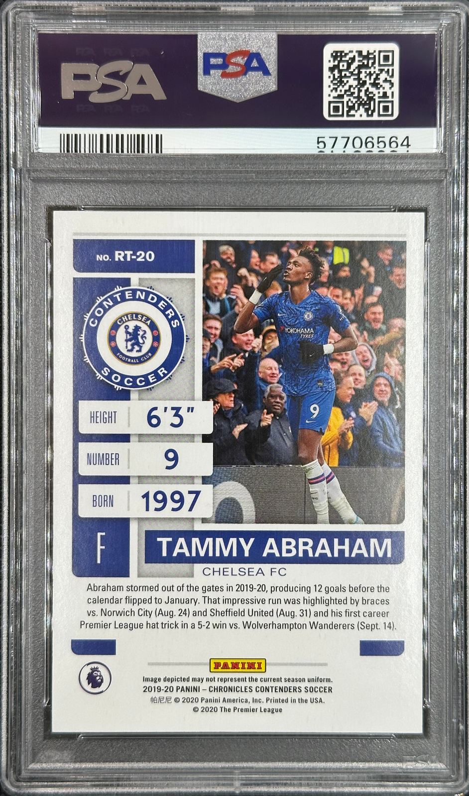 Tammy Abraham Panini Chronicles Contenders Rookie Ticket PSA 10 GEM MT