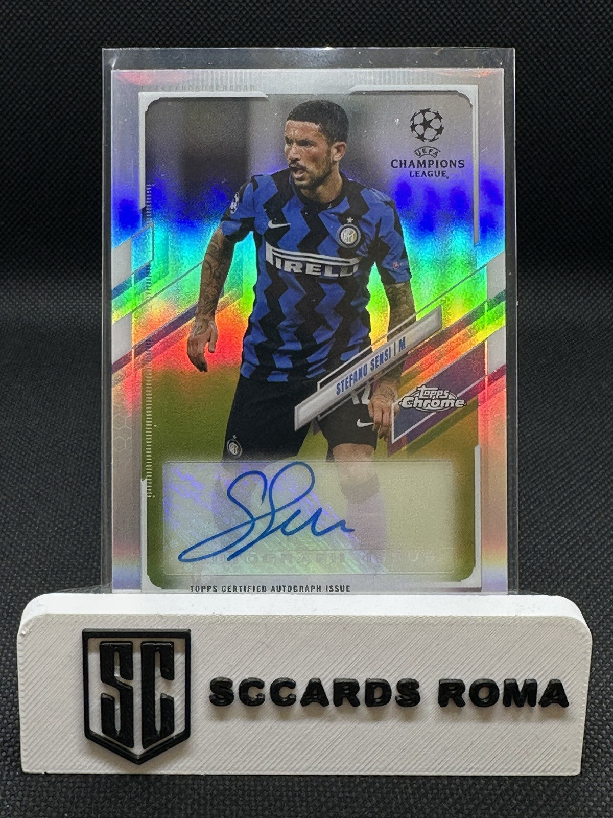 Stefano Sensi Autograph Topps Chrome UEFA Champions League 2020/21