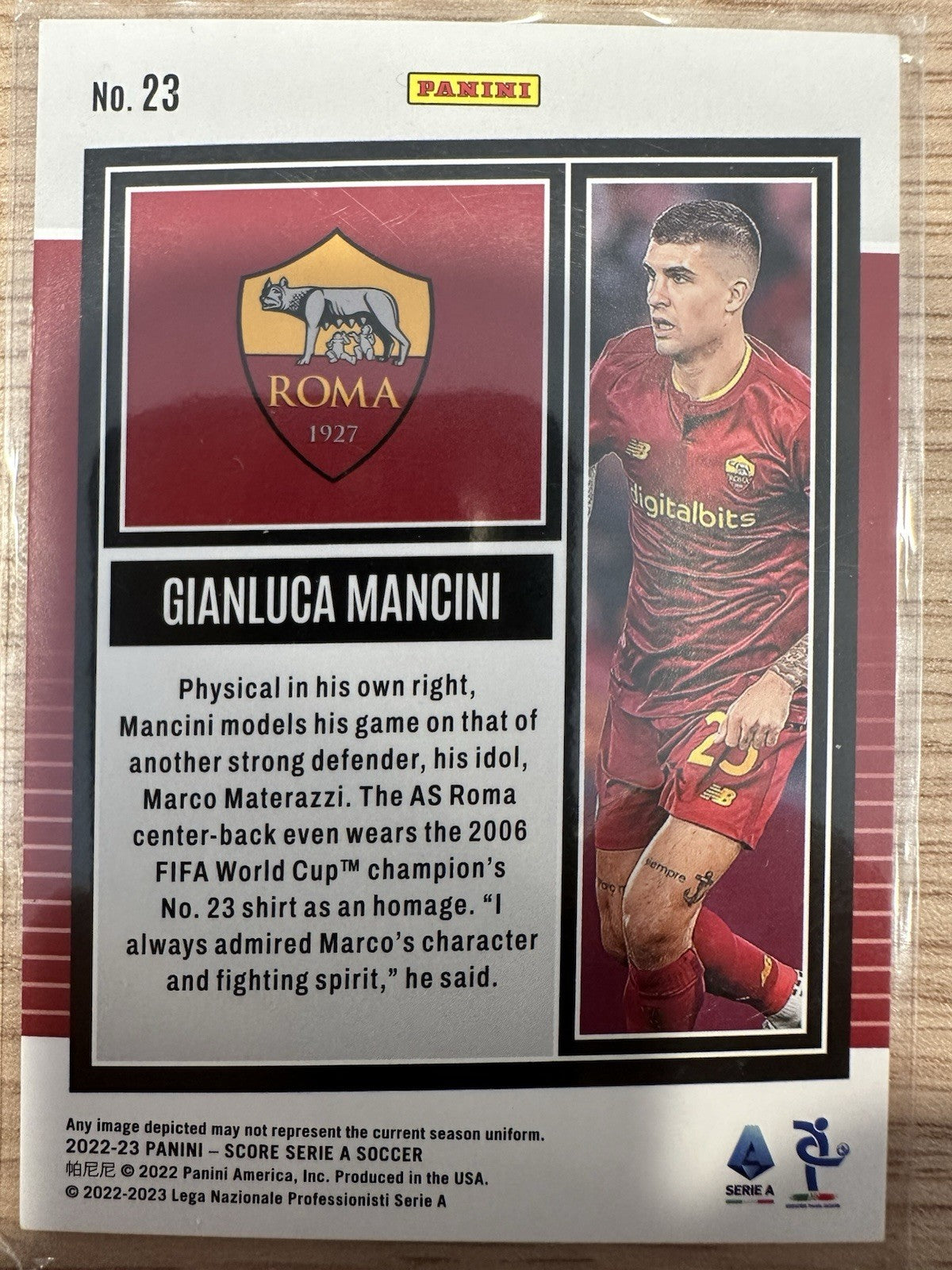 Gianluca Mancini Red Panini Score 2022/23