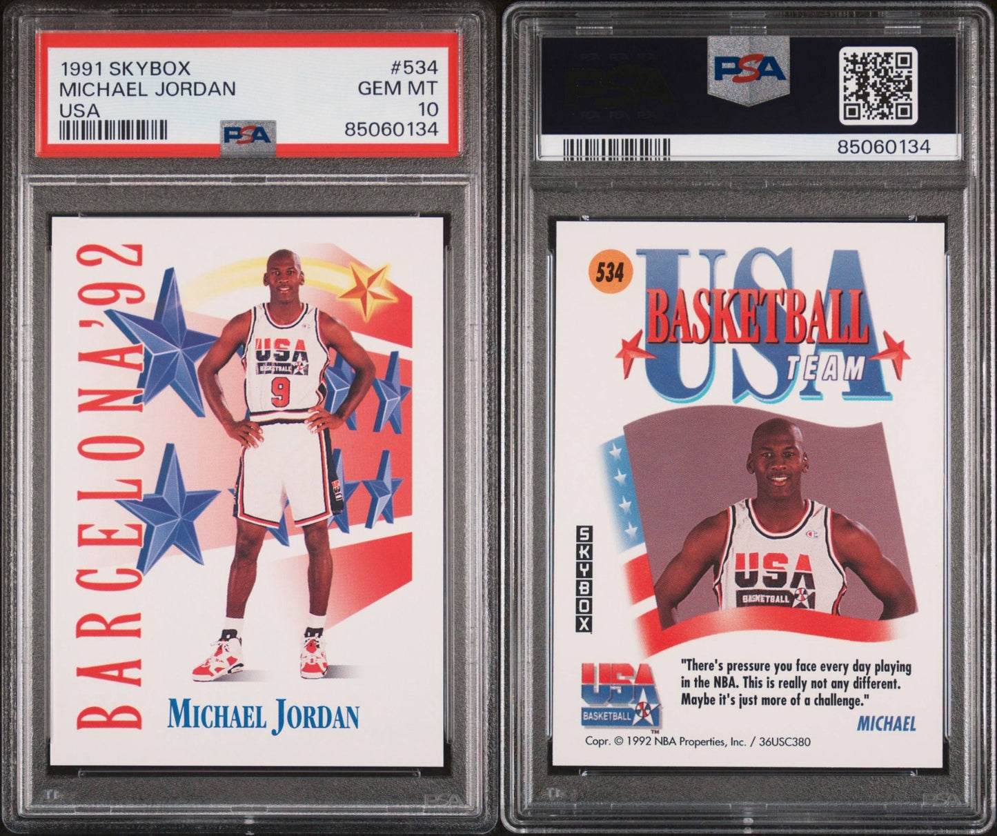 Michael Jordan Skybox 1991 USA PSA 10 GEM MT
