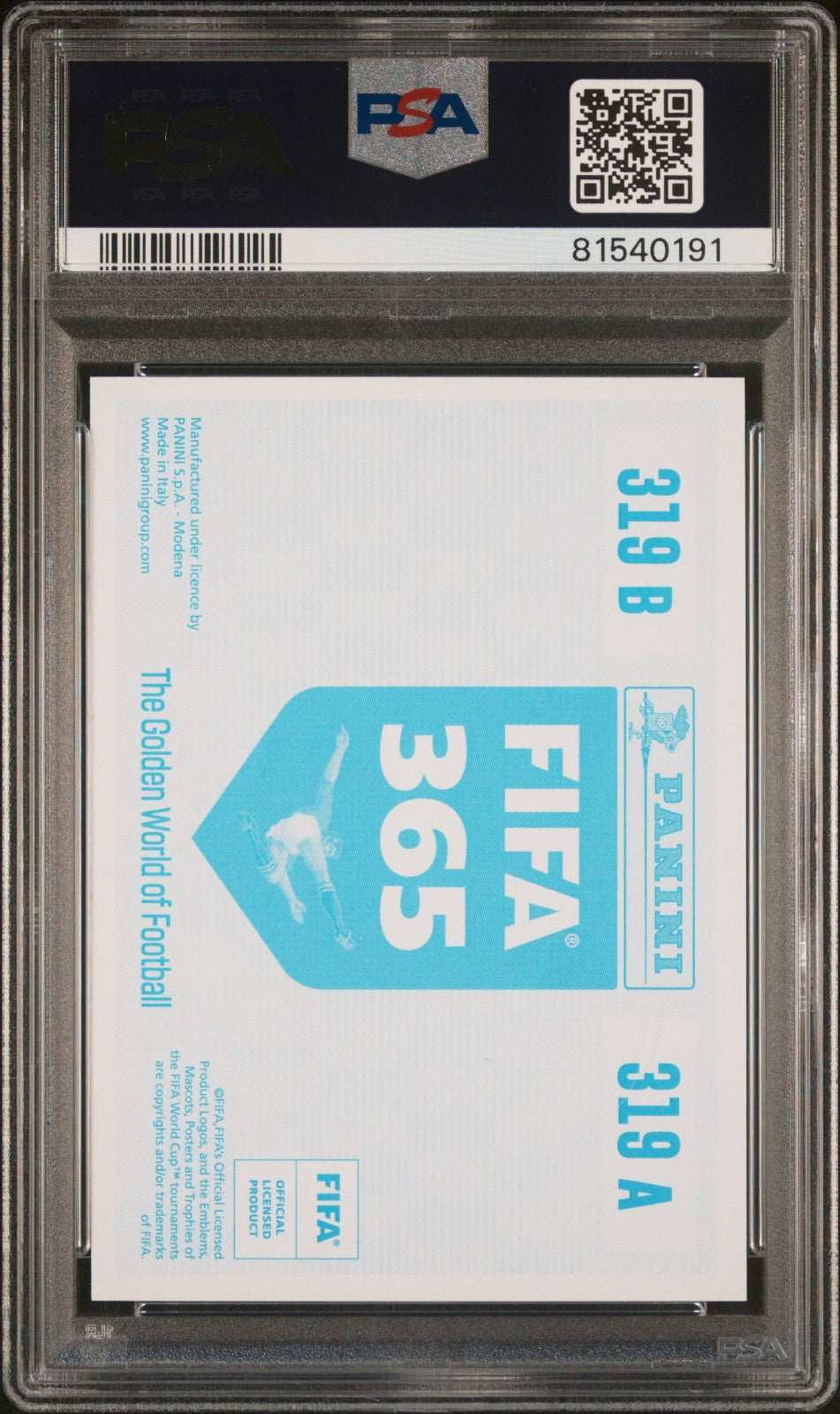 Exequiel Palacios Julian Alvarez Panini Fifa 365 Blue Back PSA 9 MINT 2019