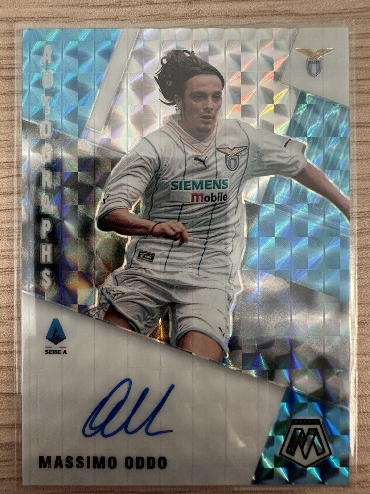 Massimo Oddo Autograph Silver Panini Mosaic Serie A 2020/21