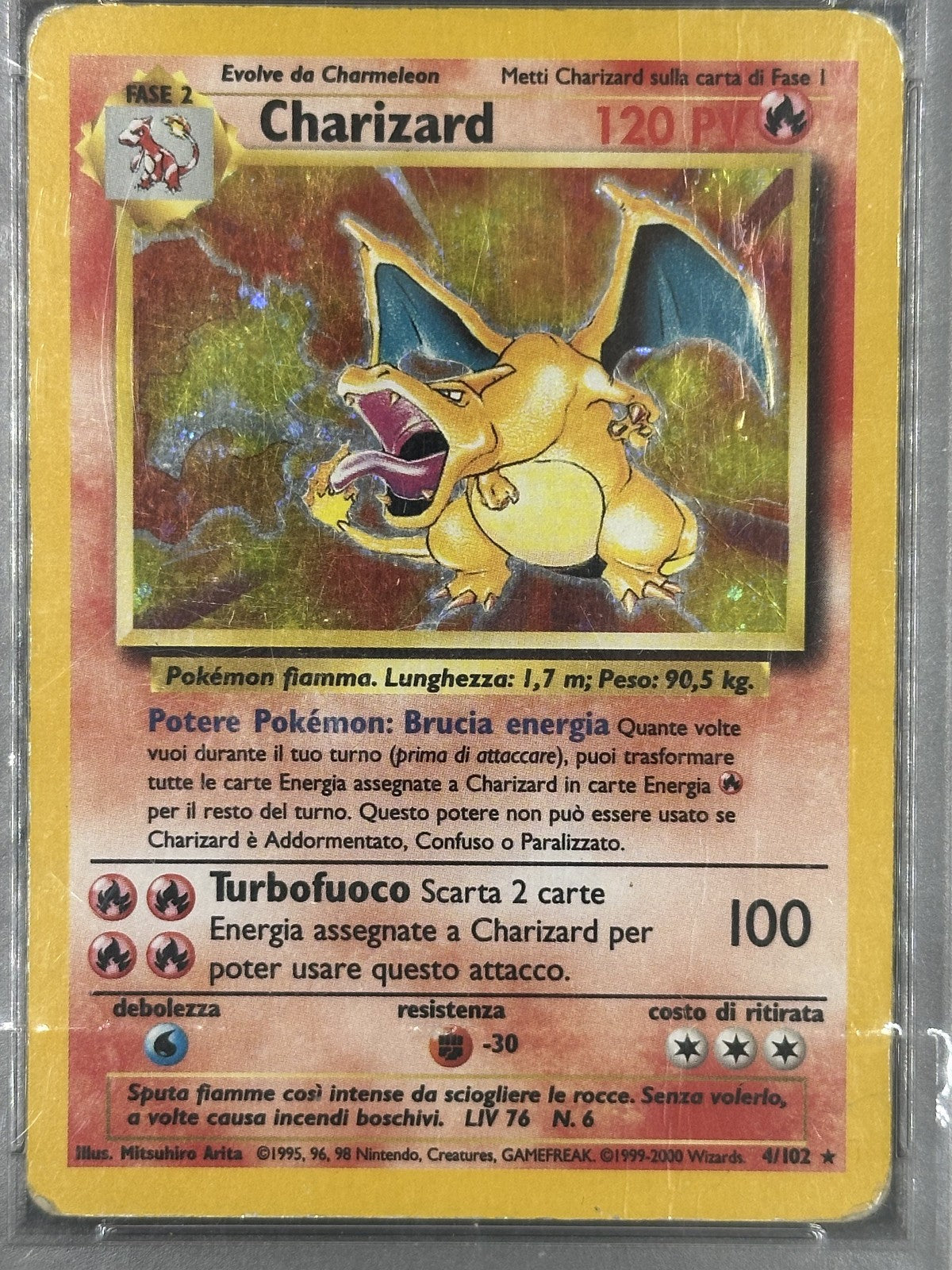 Charizard Holo 2000 Pokémon Game PSA 1 PR ITA