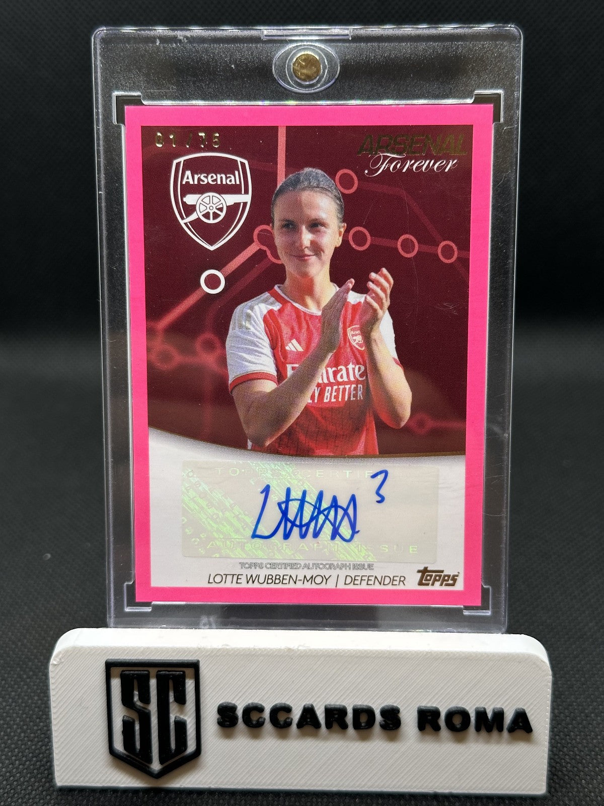 Lotte Wubben-Moy Auto /75 Topps Arsenal Forever 2023/24