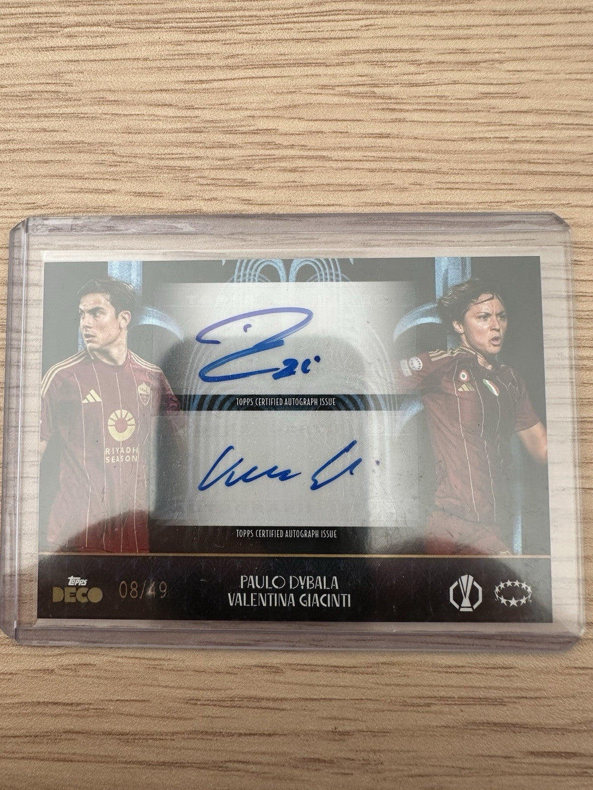 Paulo Dybala & Valentina Giacinti /49 Autograph Topps Deco 2024