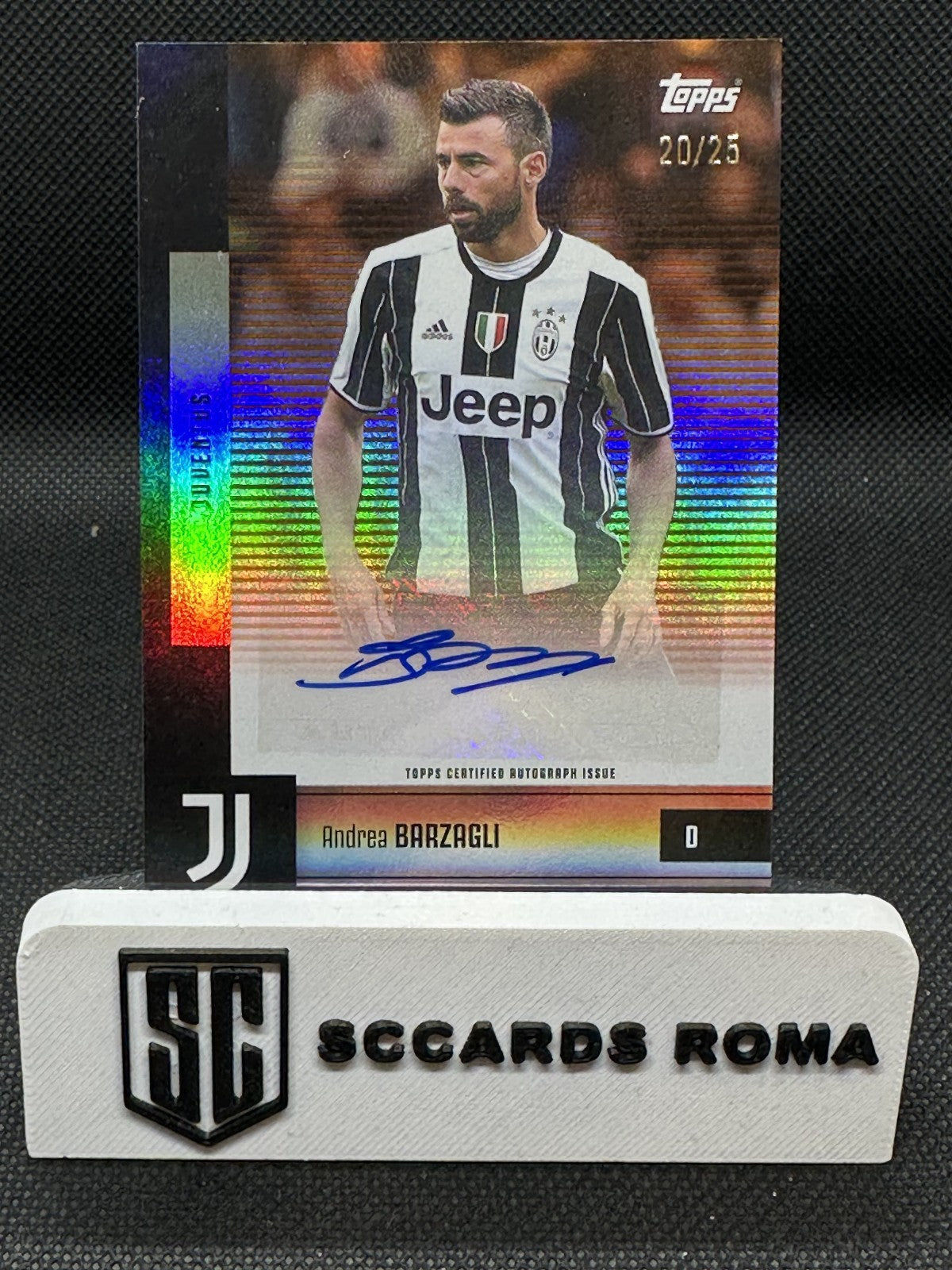 Andrea Barzagli Auto /25 Topps Team Set Juventus 2025/26