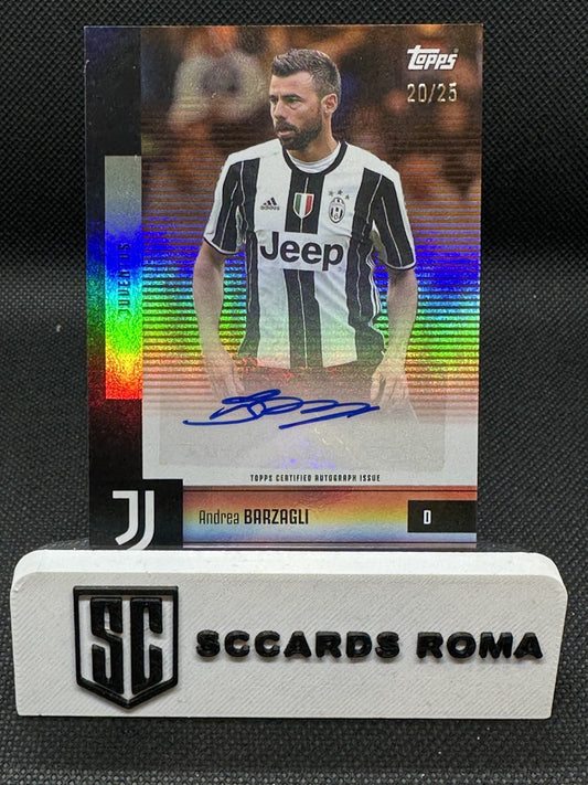 Andrea Barzagli Auto /25 Topps Team Set Juventus 2025/26