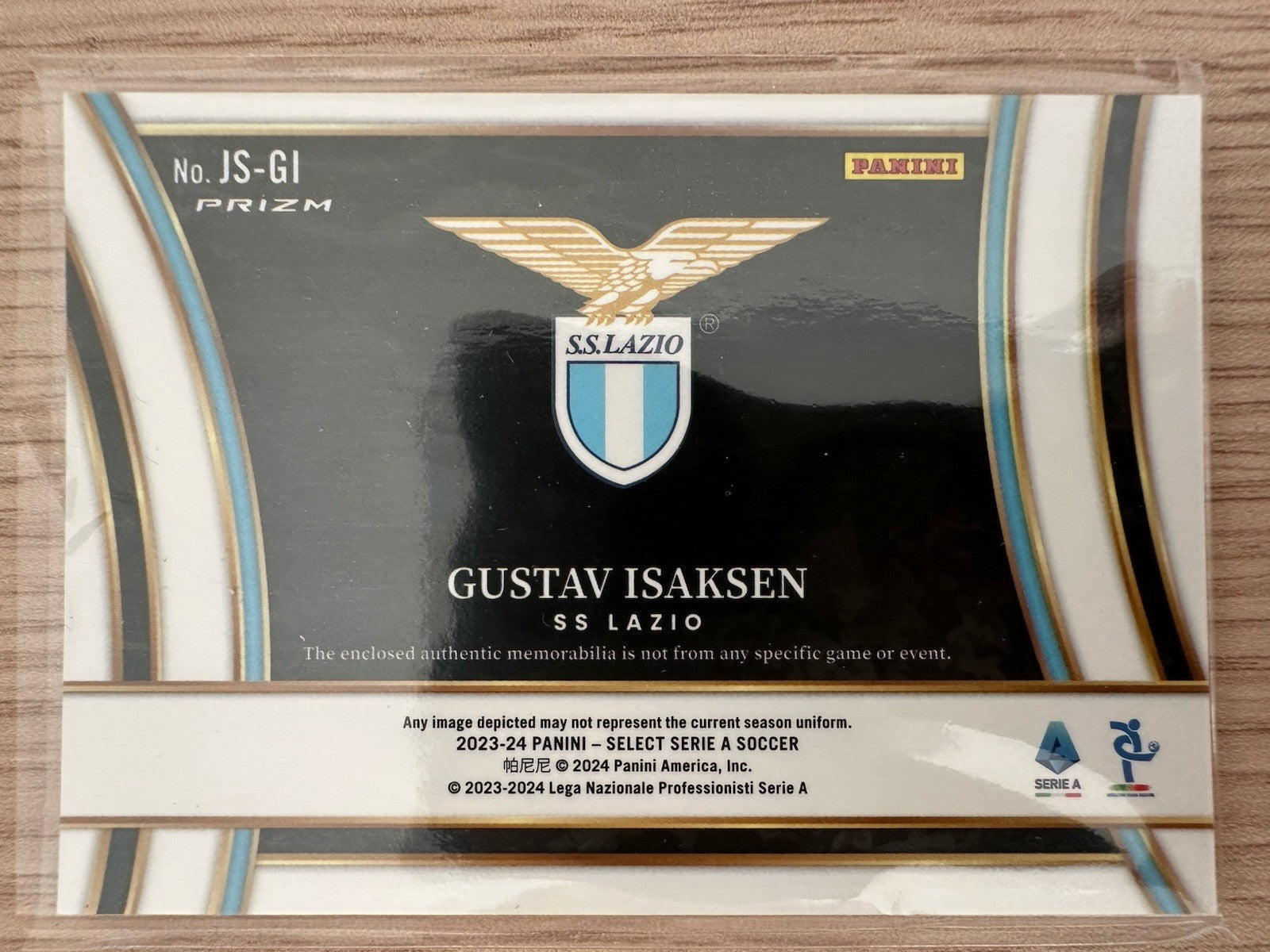 Gustav Isaksen Rookie Patch Panini Select Serie A 2023/24