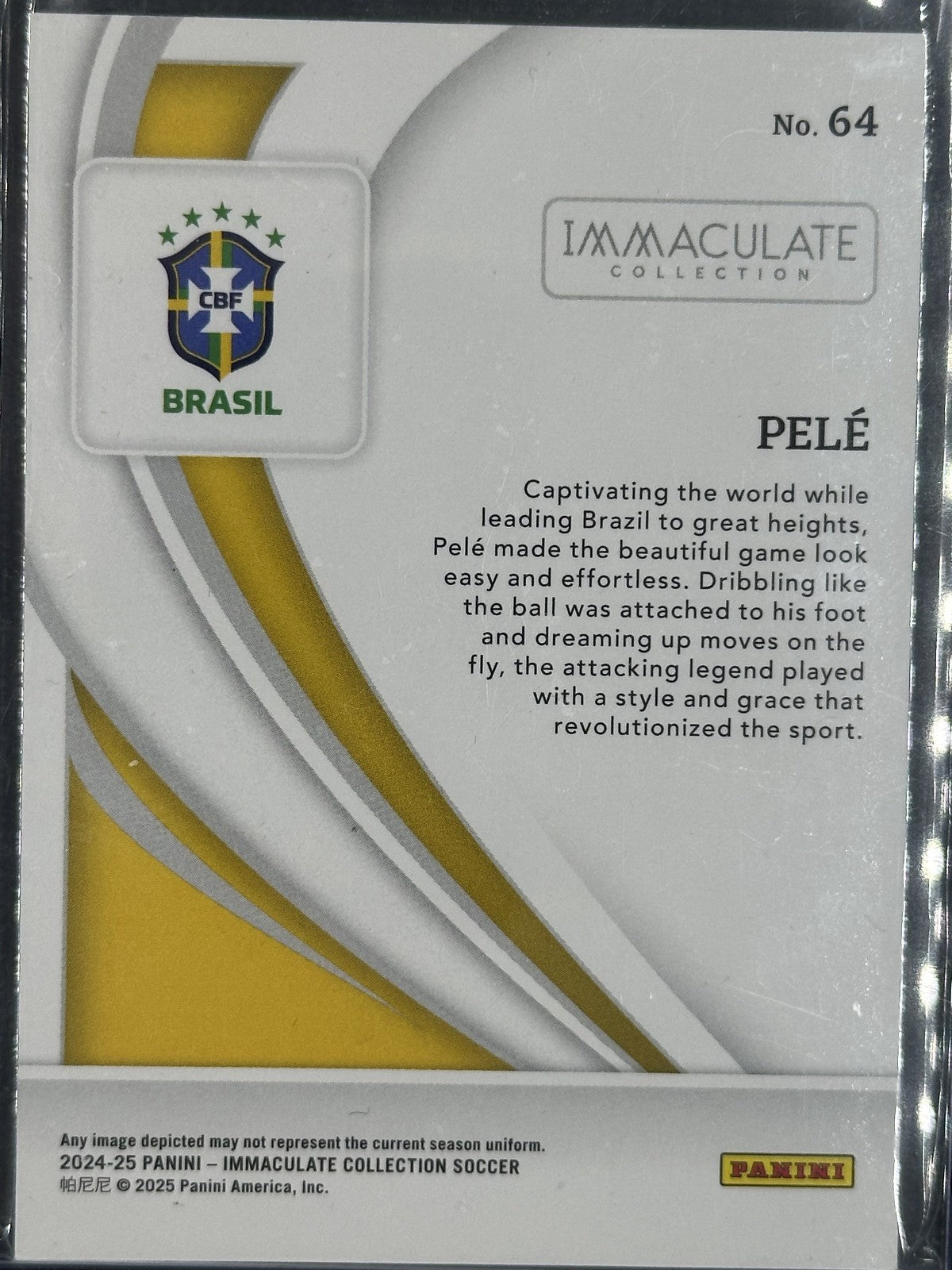 Pelé /25 2024-25 Panini Immaculate Collection Blu Brazil