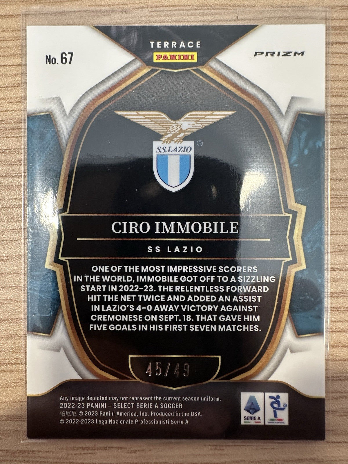 Ciro Immobile 45/49 Panini Select Serie A 2022/23