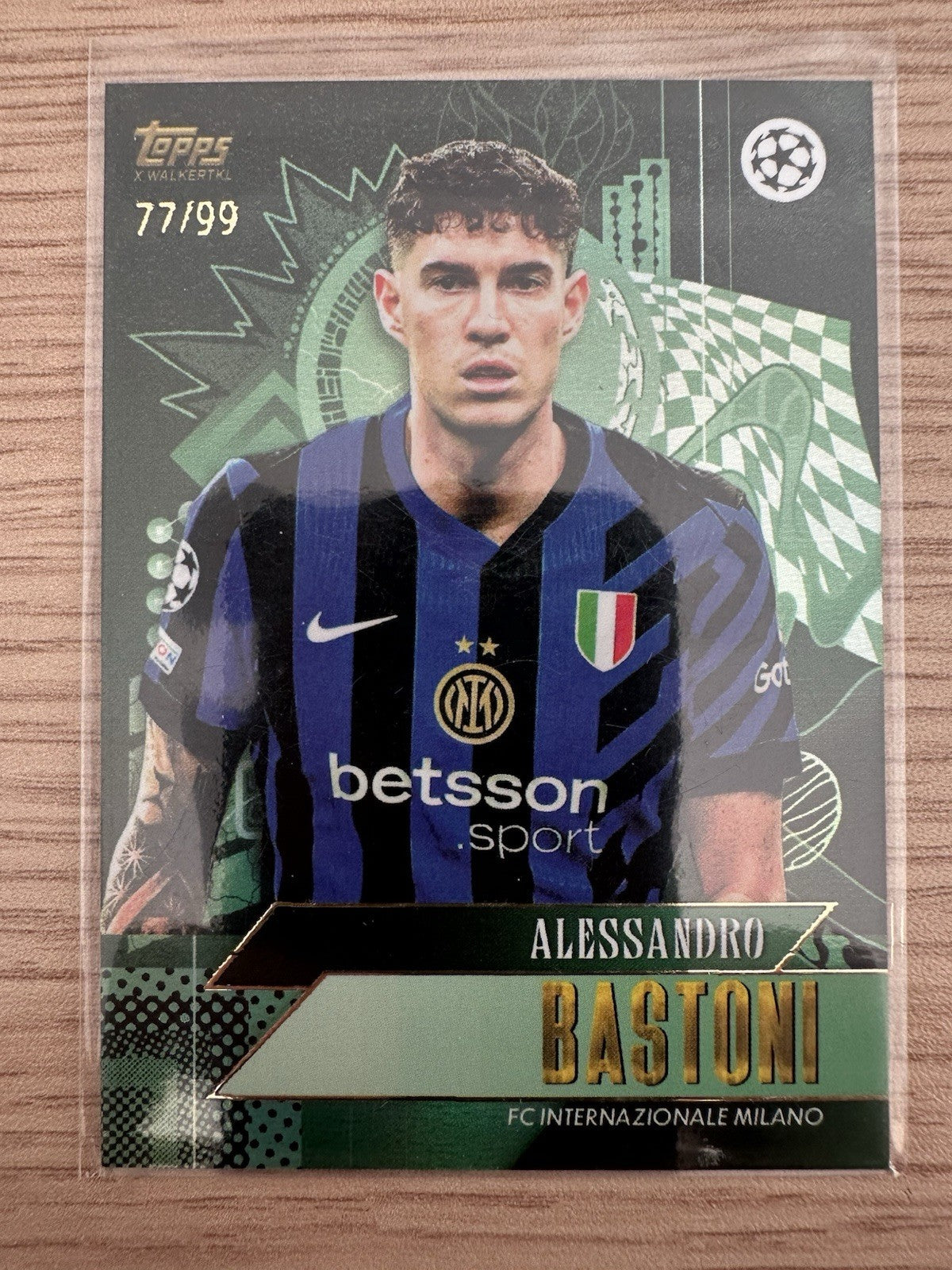 Alessandro Bastoni 77/99 Topps X Walkertkl UCL 2024