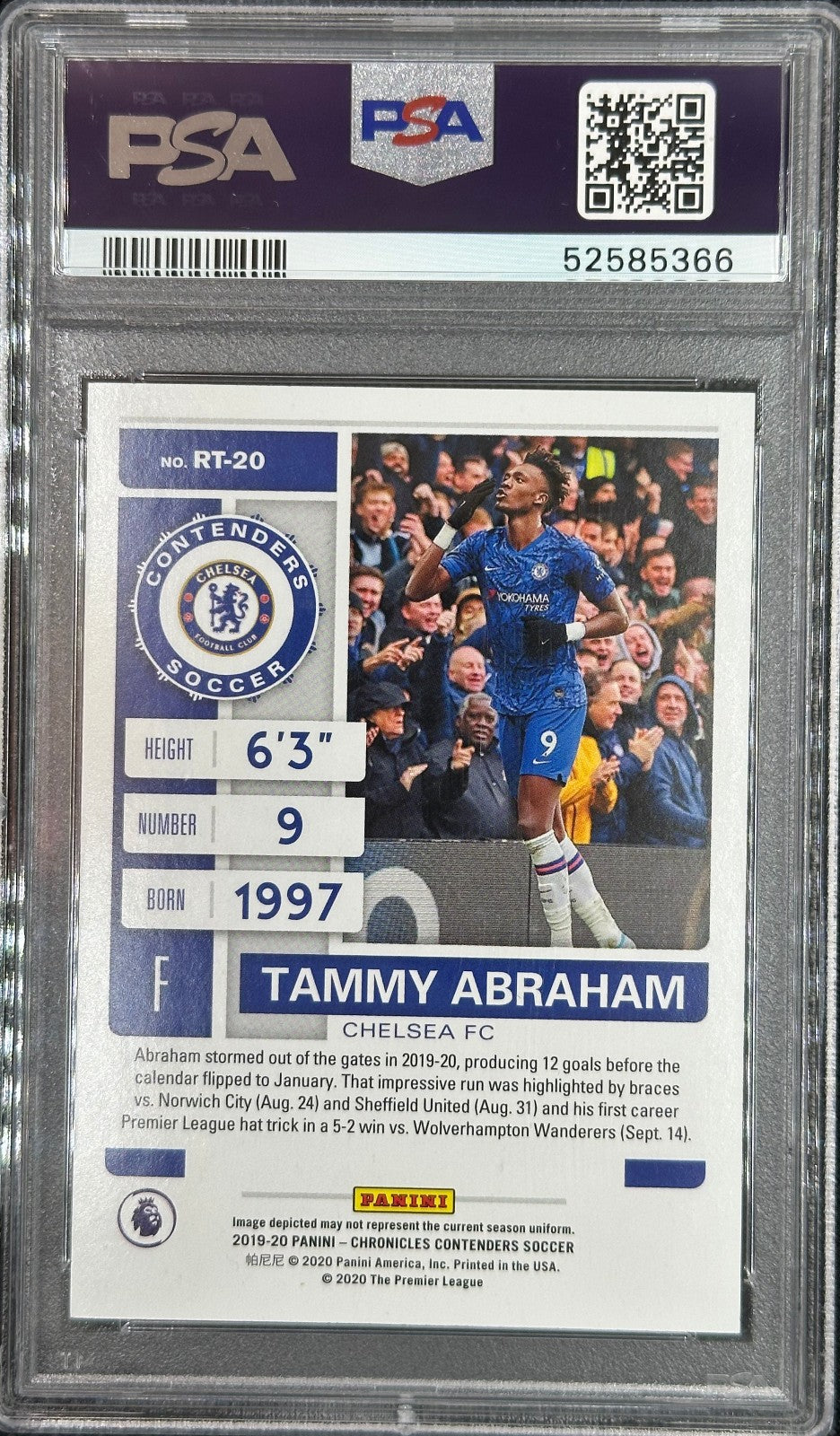 Tammy Abraham Panini Chronicles Contenders Rookie Ticket PSA 10 GEM MT