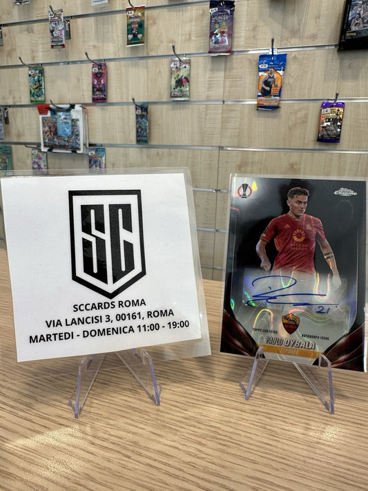 Paulo Dybala Autograph Black Topps Chrome UEFA Club Competition 2023/24