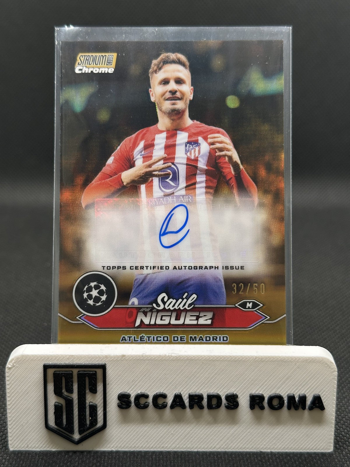 Saúl Niguez Autograph /50 Topps Stadium Club Chrome 2023/24