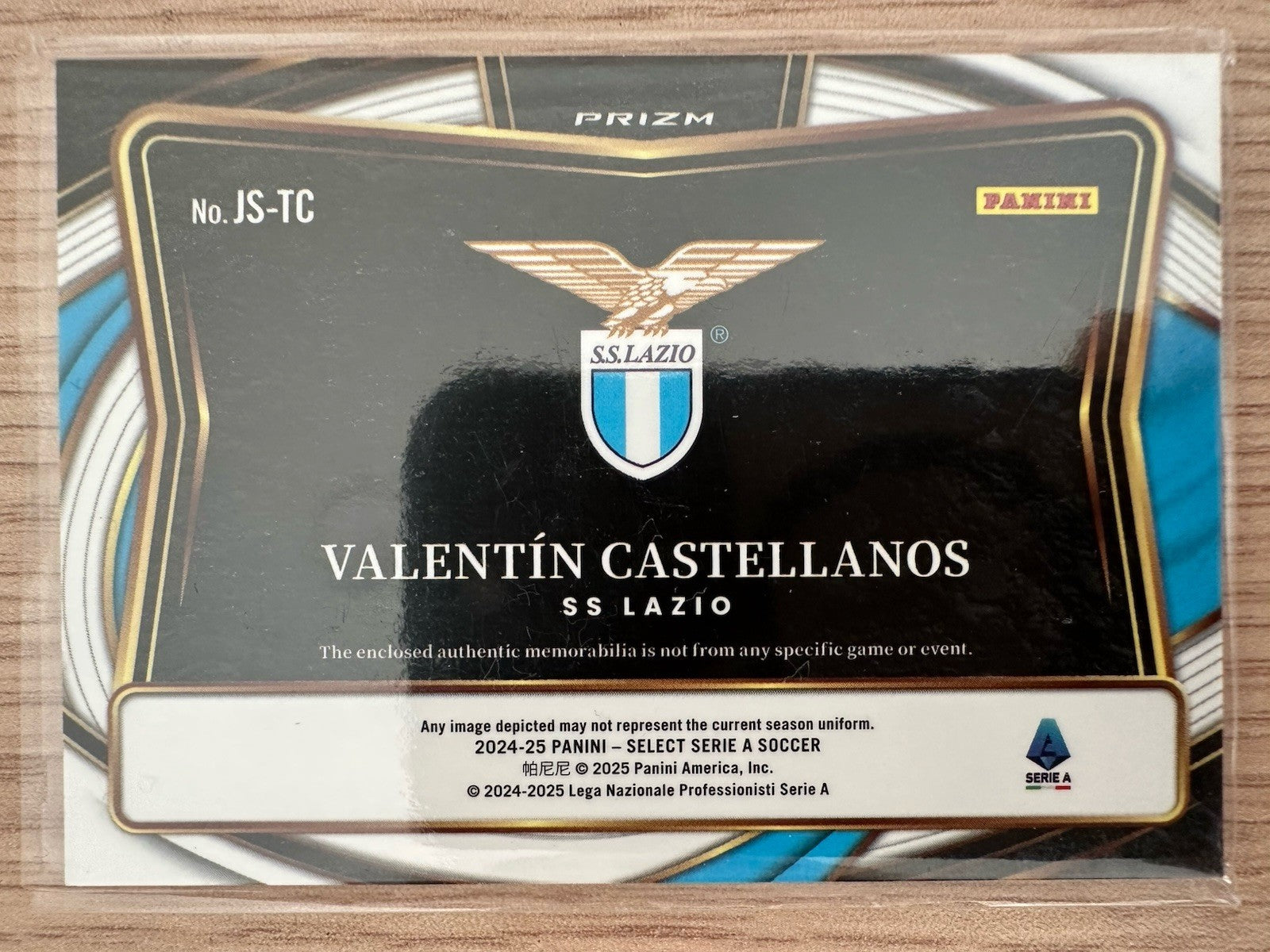Valentin Castellanos Patch Panini Select Serie A 2024/25