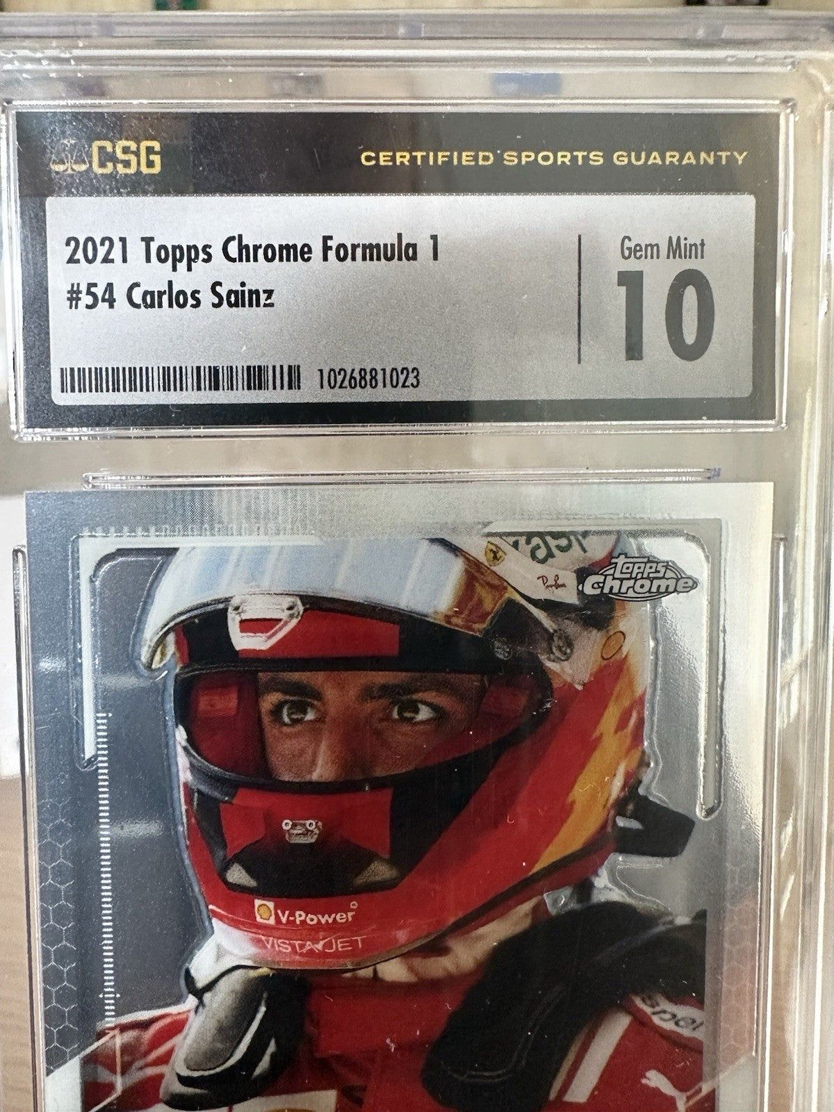 Carlos Sainz #54 CSG 10 - Topps Chrome F1 2021