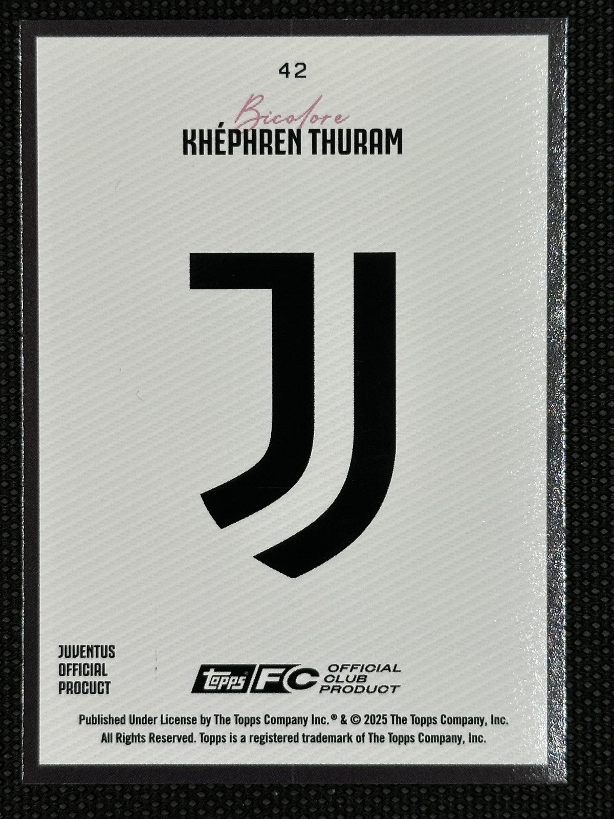 Khephren Thuram /150 Bicolore Cracked Ice Topps Team Set Juventus 2025/26