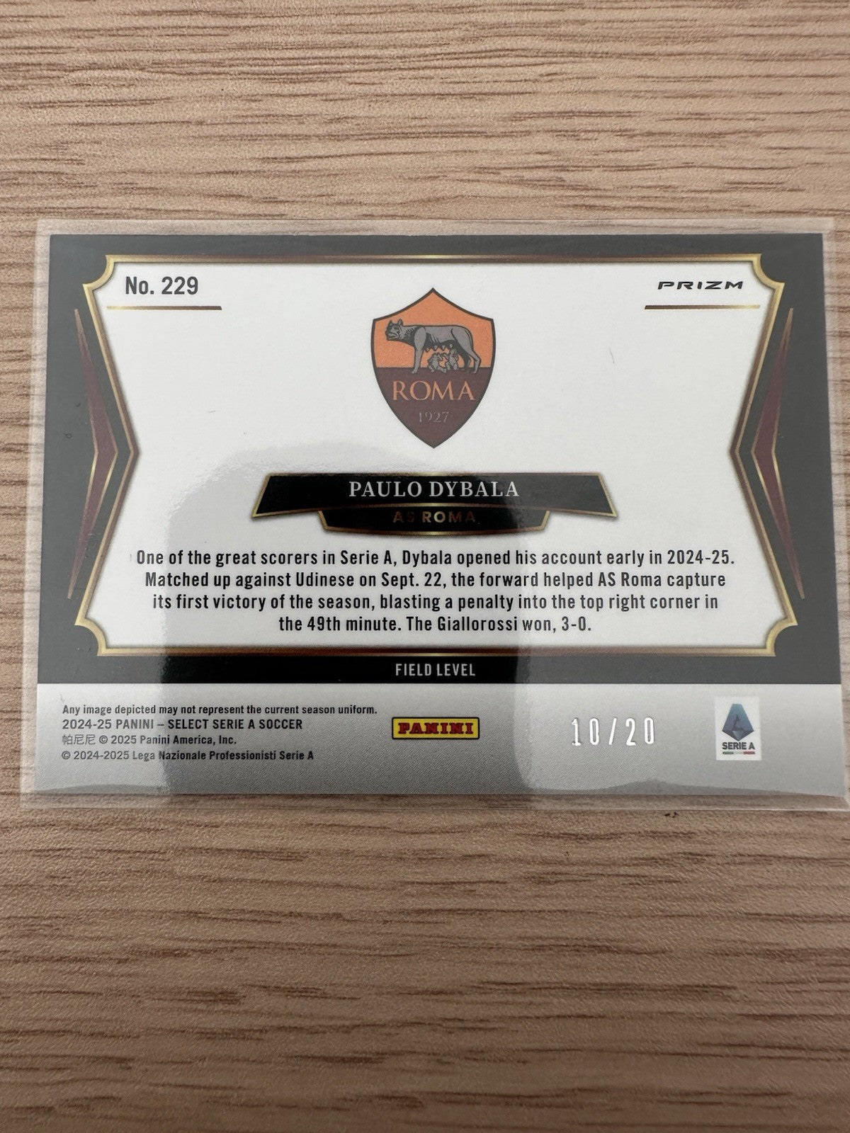 Paulo Dybala 10/20 Panini Select 2024/25