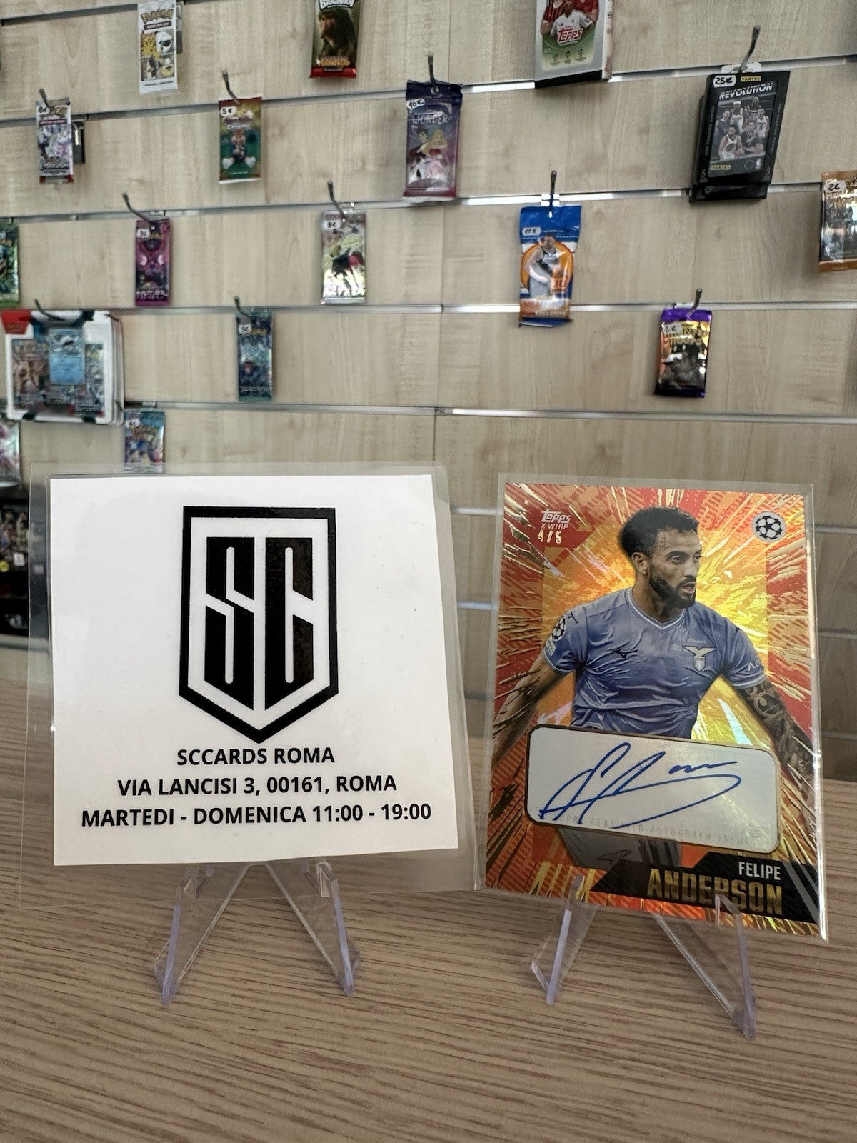 Felipe Anderson /5 Autograph Topps UCL 2023