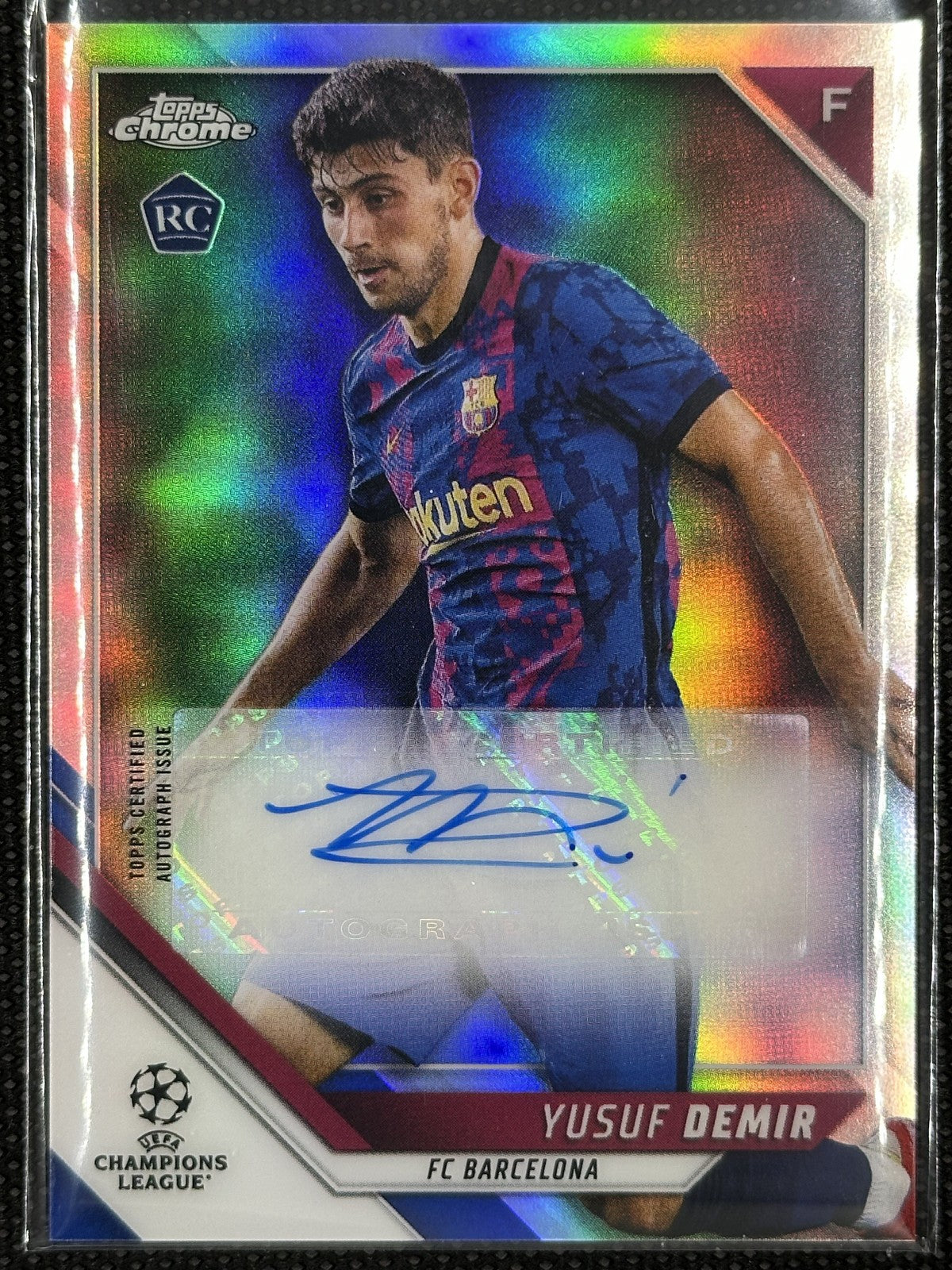 Yusuf Demir Autograph Rookie Topps UEFA Champions League 2021/22