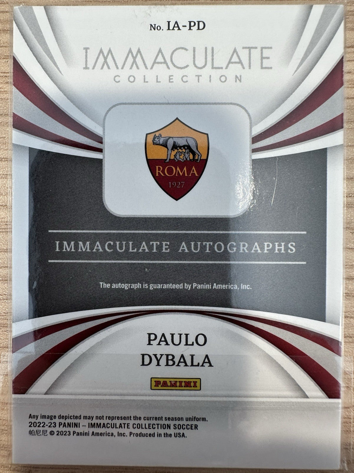 Paulo Dybala Autograph /68 Immaculate Autograph 2022/23